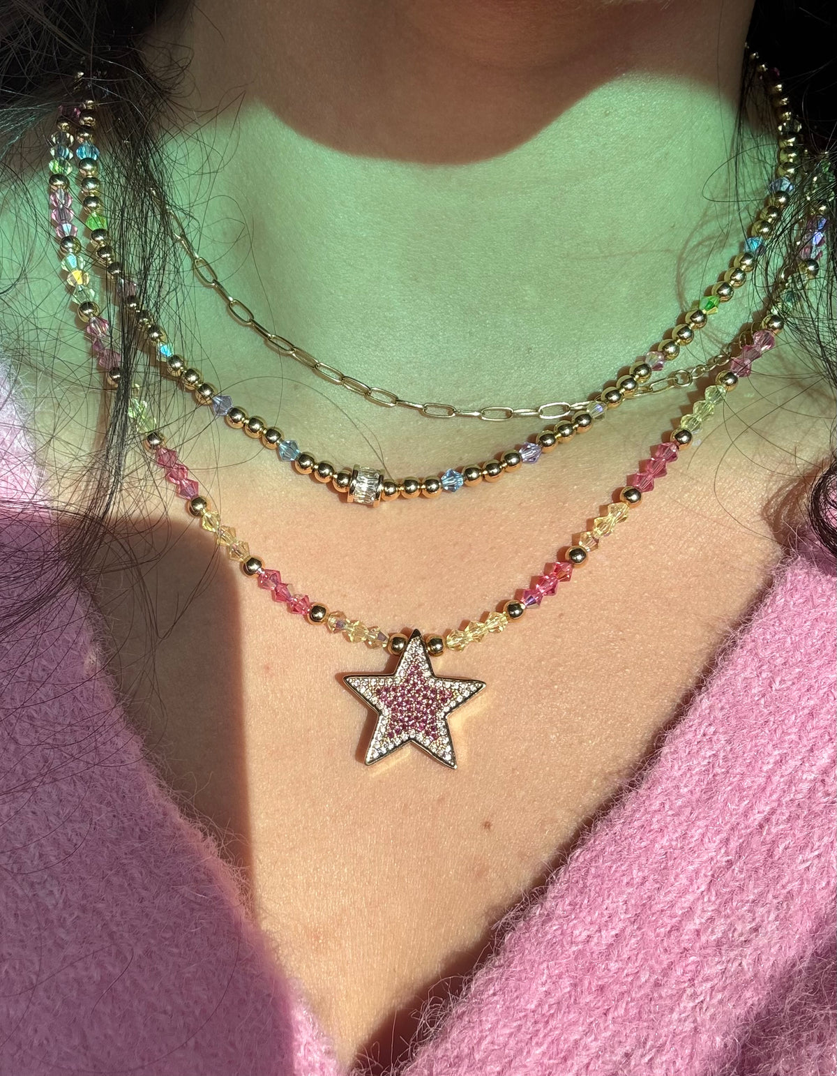 Star Czech Crystal Necklace